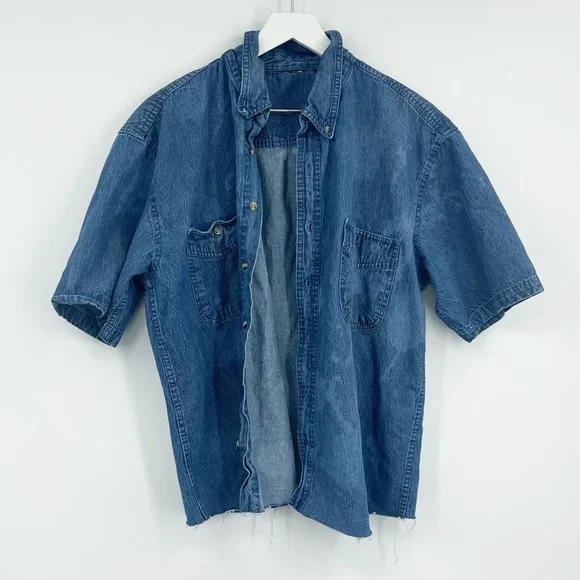 Denim Western Shirt SZ L - Picture 7 of 8